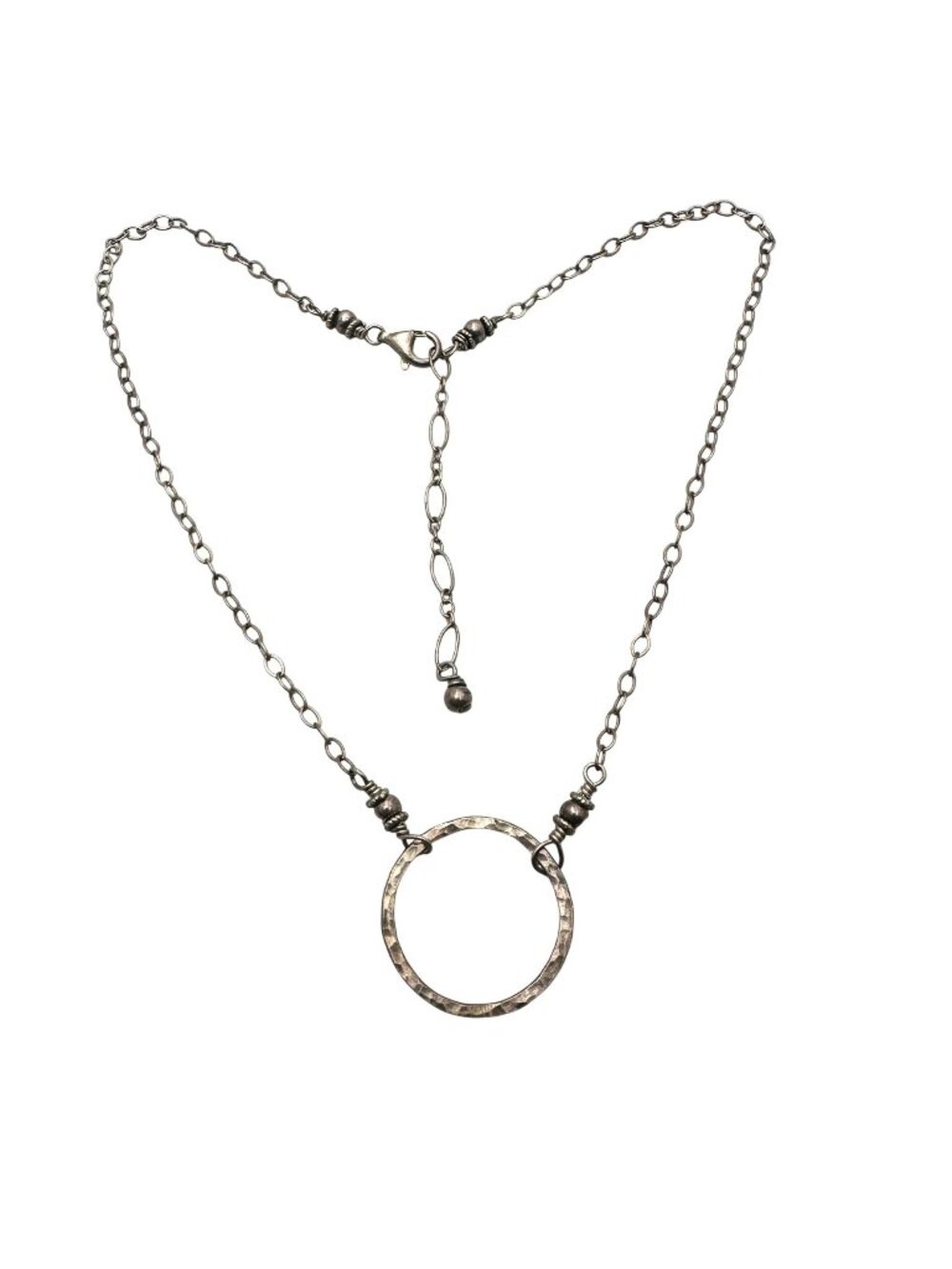 SILPADA Sterling Silver Circles Pendant Necklace 17 Inch